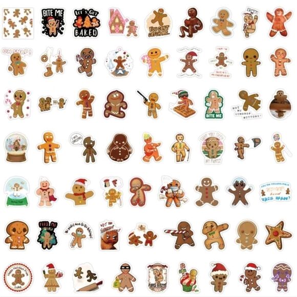 Gingerbread Man Holiday Stickers - Picture 3 of 5